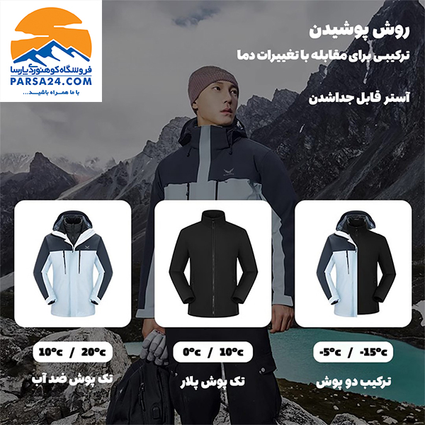 کاپشن دو پوش پلار اسنوهاک مدل 79817