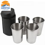 ست لیوان کوهنوردی استیل TRIXES مدل 4 عددی