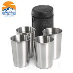 ست لیوان کوهنوردی استیل TRIXES مدل 4 عددی