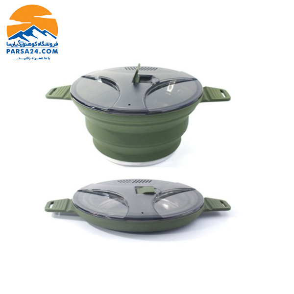 قابلمه سیلیکونی تاشو حجم 2.5 لیتر مدل CP-9011