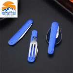 قاشق و چنگال 3 تکه تاشو فلزی