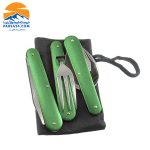 قاشق و چنگال 3 تکه تاشو فلزی