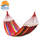 تخت‌آویز (ننو) کنفی چوب‌دار یک‌نفره