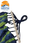 تخت‌آویز (ننو) کنفی چوب‌دار یک‌نفره