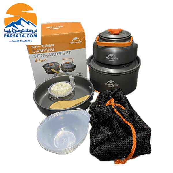 ست ظروف پخت‌وپز نیچرهایک مدل camping 4-in-1